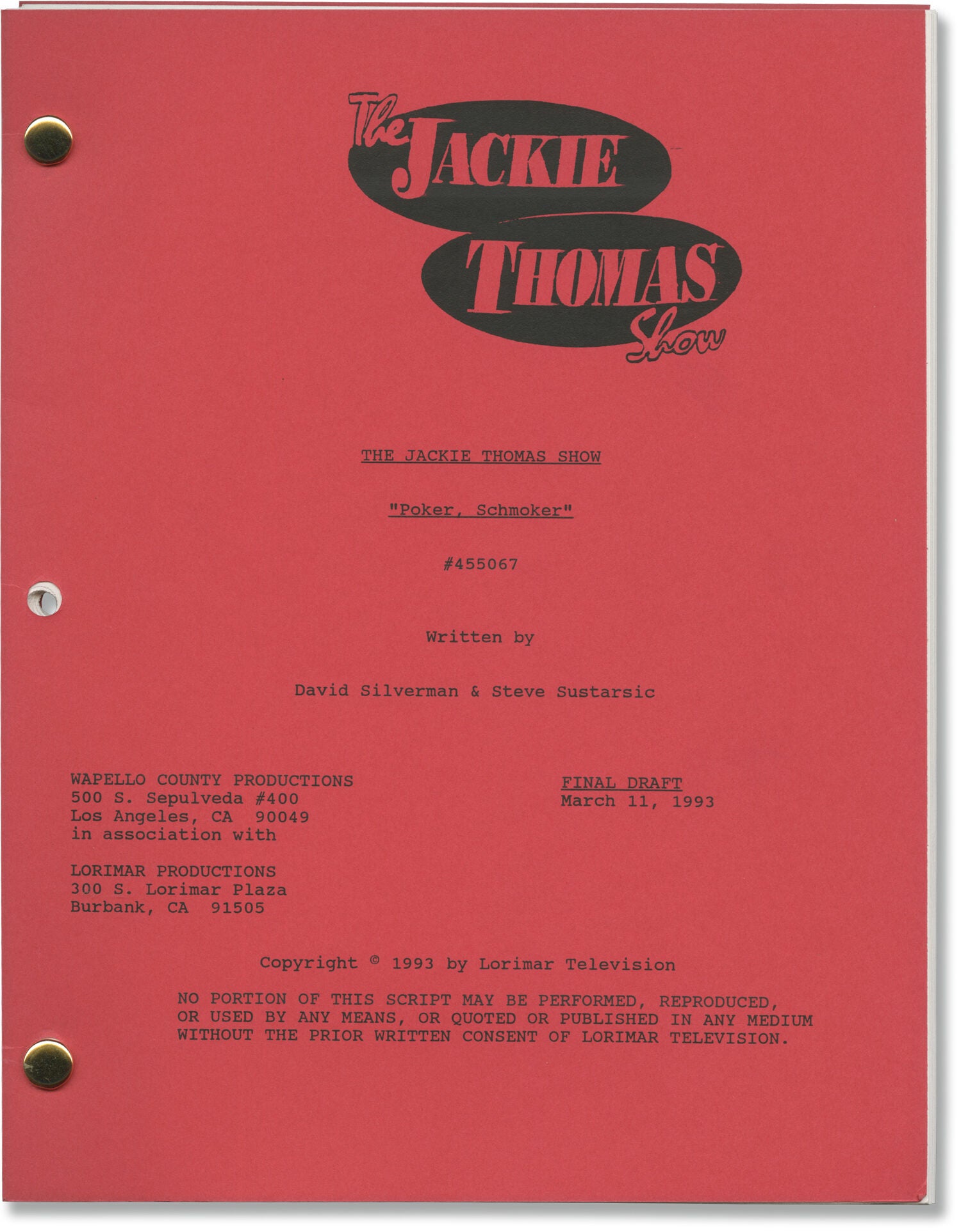 The Jackie Thomas Show: Poker, Schmoker | Breckin Meyer Tom Arnold ...