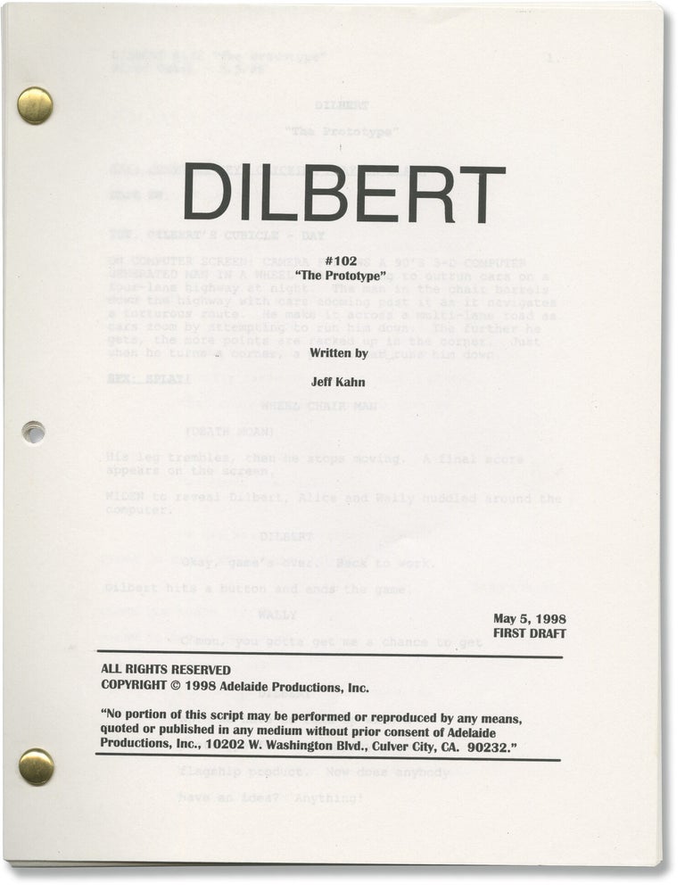 Book #162639] Dilbert: The Prototype (Original screenplay for the 1999 television episode)....