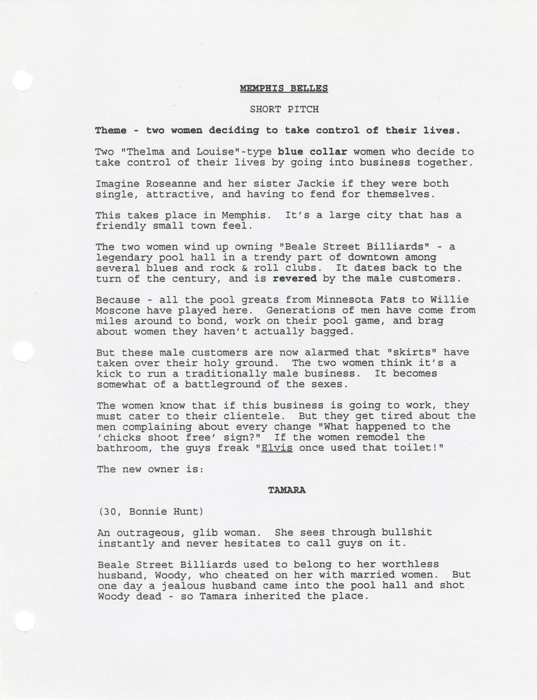 Archive of original treatments and proposals for 16 unproduced television series, circa 1995