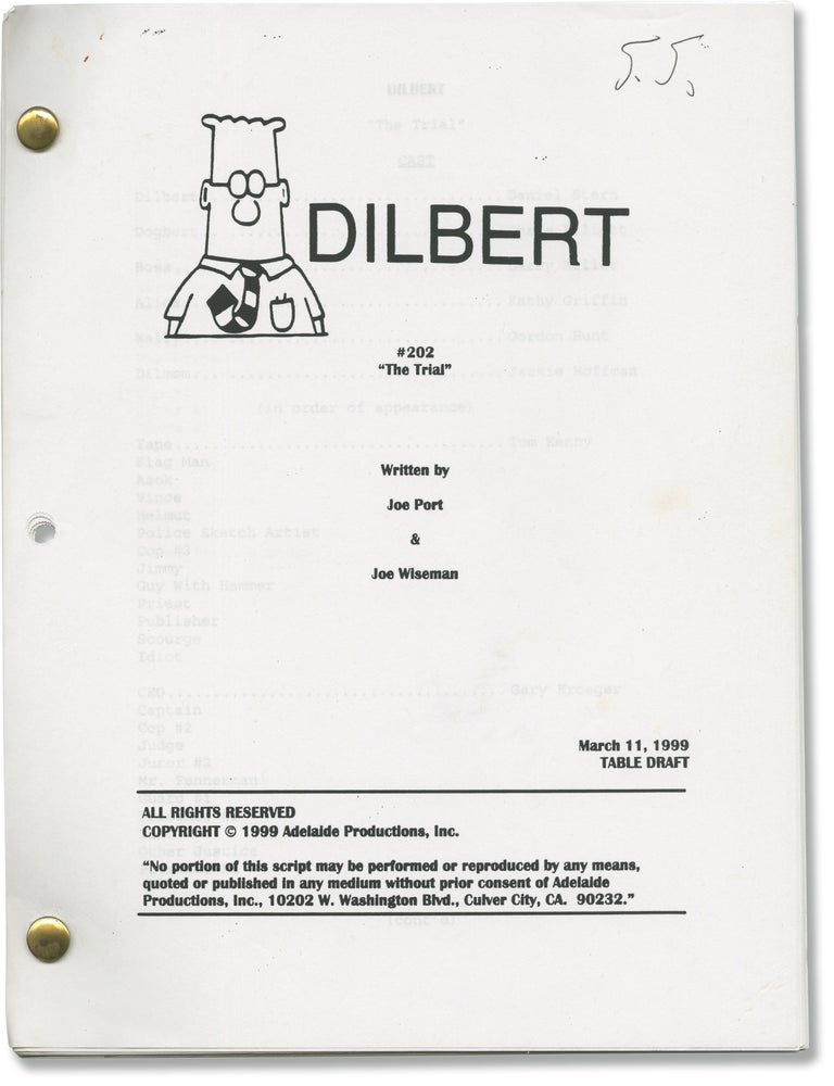 Book #162694] Dilbert: The Trial (Original screenplay for the 1999 television episode). Scott...