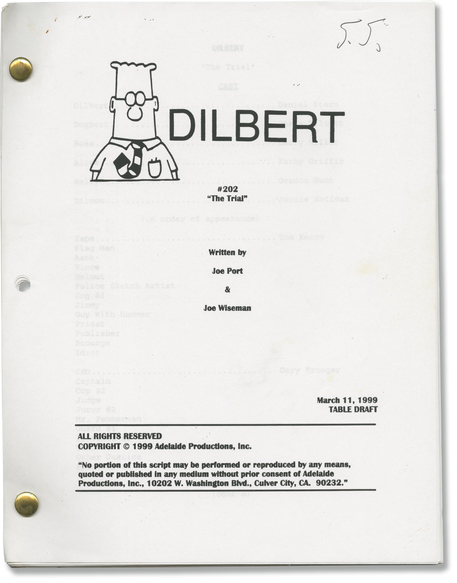Cilbert Script Dilbert: The Trial | Scott Adams, Seth Kearsley Chris Dozois, Joe Wiseman