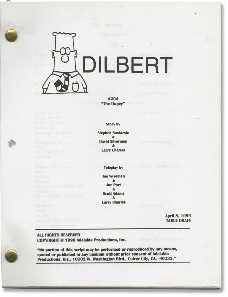 Book #162697] Dilbert: The Dupey (Original screenplay for the 1999 television episode). Scott...