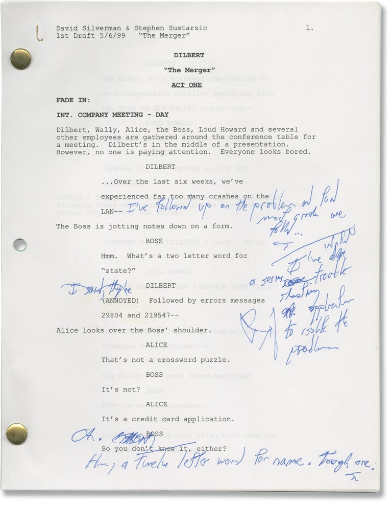 Cilbert Script Dilbert: The Merger | Tom Kenny Chris Elliott, Daniel Stern, Jason ...