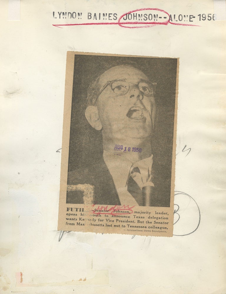 Original photograph of Lyndon B. Johnson at the Democratic National Convention in 1956