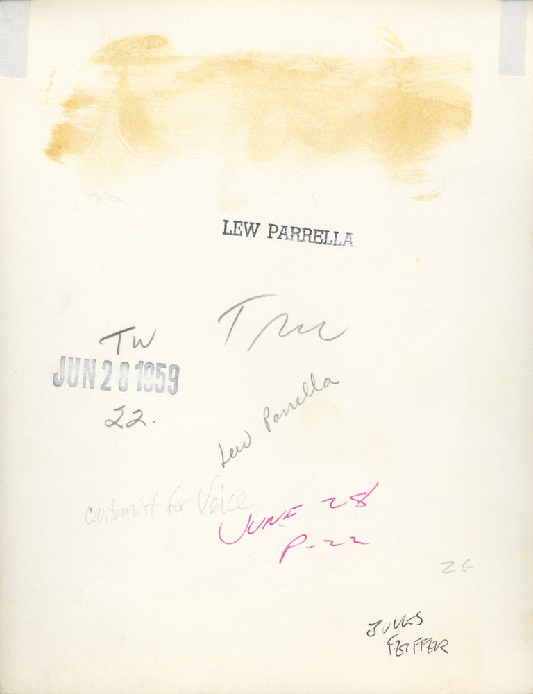Original photograph of cartoonist Jules Feiffer, 1959