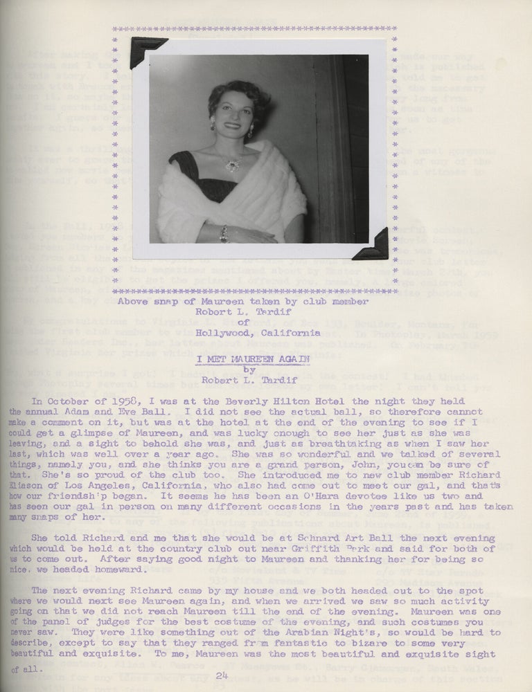 Archive of twelve issues of The Maureen O'Hara's Fan Club fanzine "Maureen O'Hara" (later "From Maureen To You"), 1955-1961