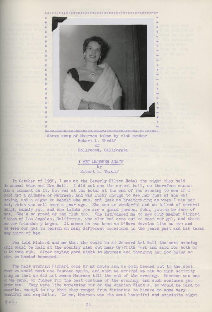 Archive of twelve issues of The Maureen O'Hara's Fan Club fanzine "Maureen O'Hara" (later "From Maureen To You"), 1955-1961