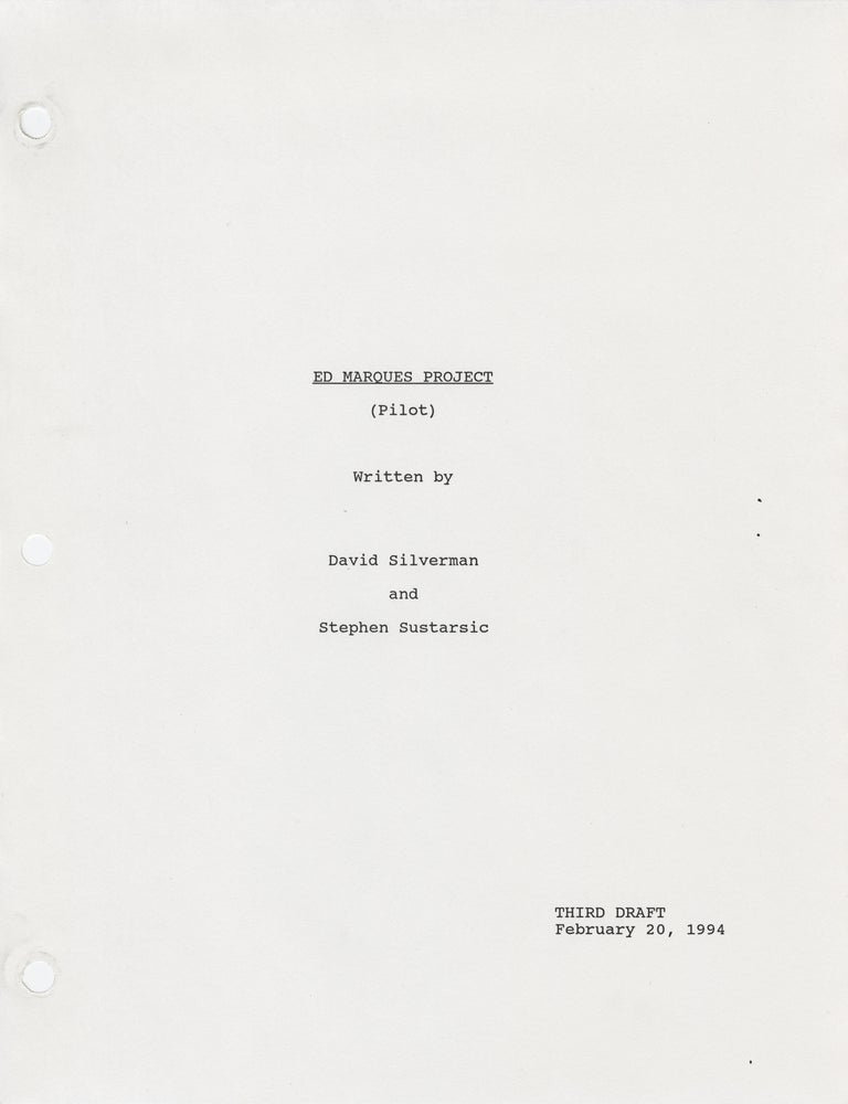 Archive of material relating to Ed Marques Project, an unproduced pilot for a television series