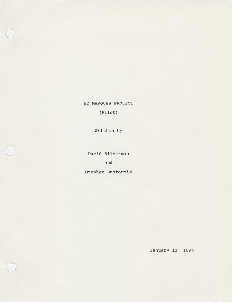 Archive of material relating to Ed Marques Project, an unproduced pilot for a television series