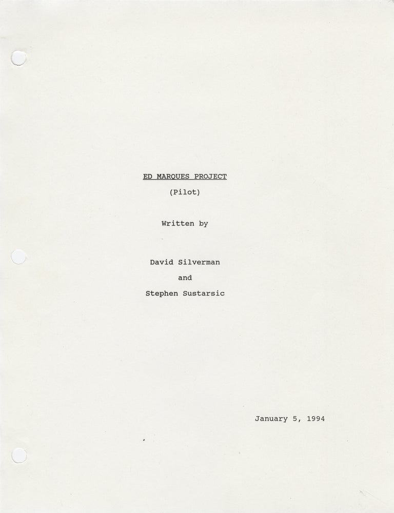 Archive of material relating to Ed Marques Project, an unproduced pilot for a television series