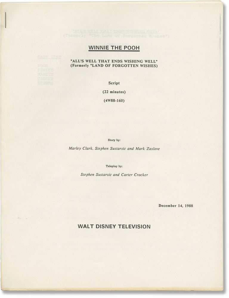The New Adventures of Winnie the Pooh: All's Well That Ends Wishing Well