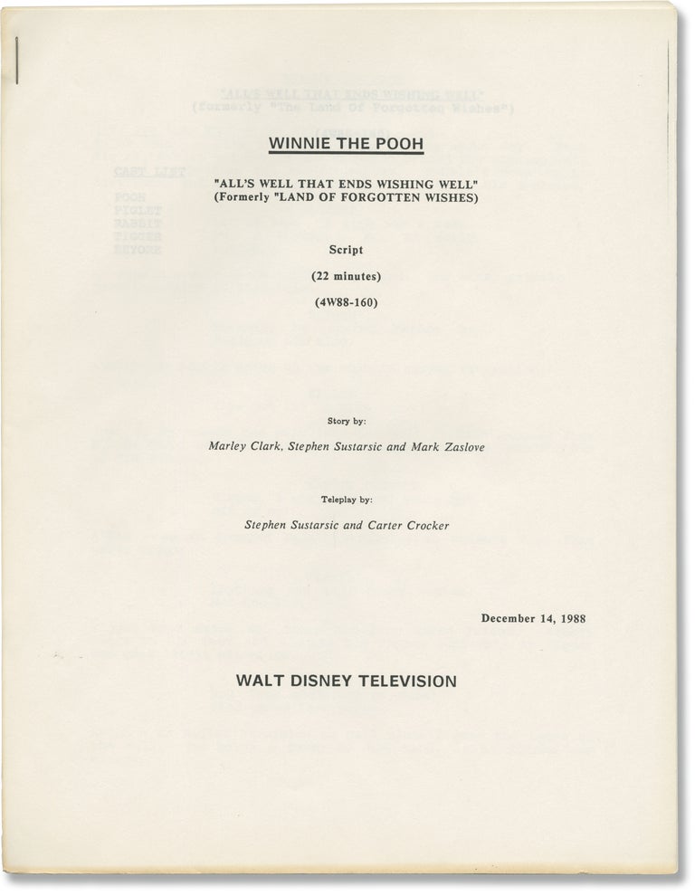 The New Adventures of Winnie the Pooh: All's Well That Ends Wishing Well