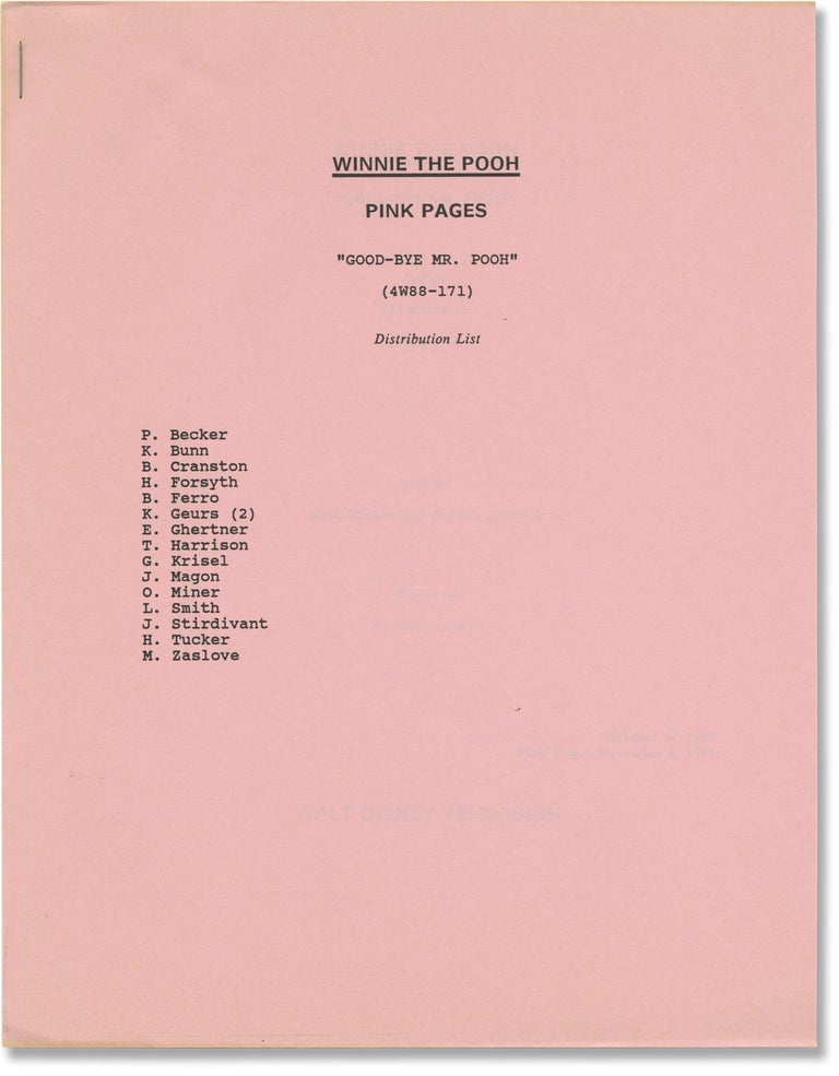 The New Adventures of Winnie the Pooh: Good-Bye Mr. Pooh