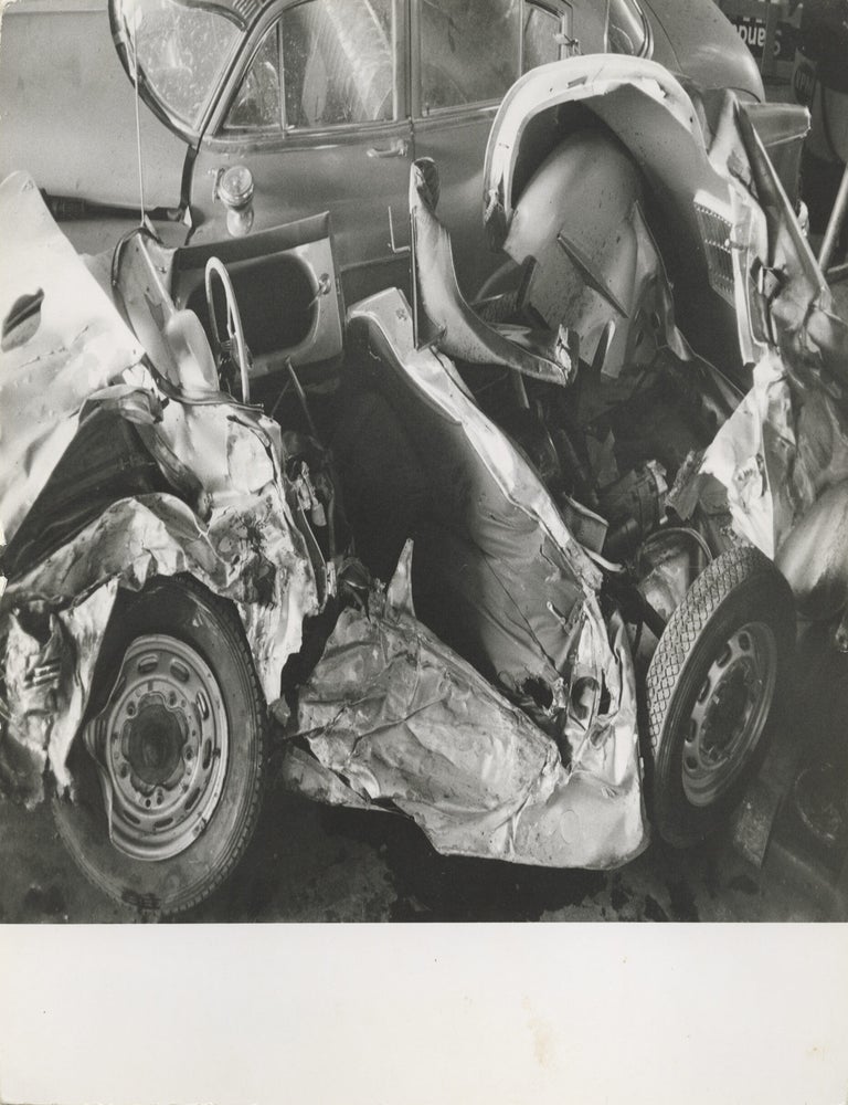 Two original photographs relating to James Dean and his death, 1955