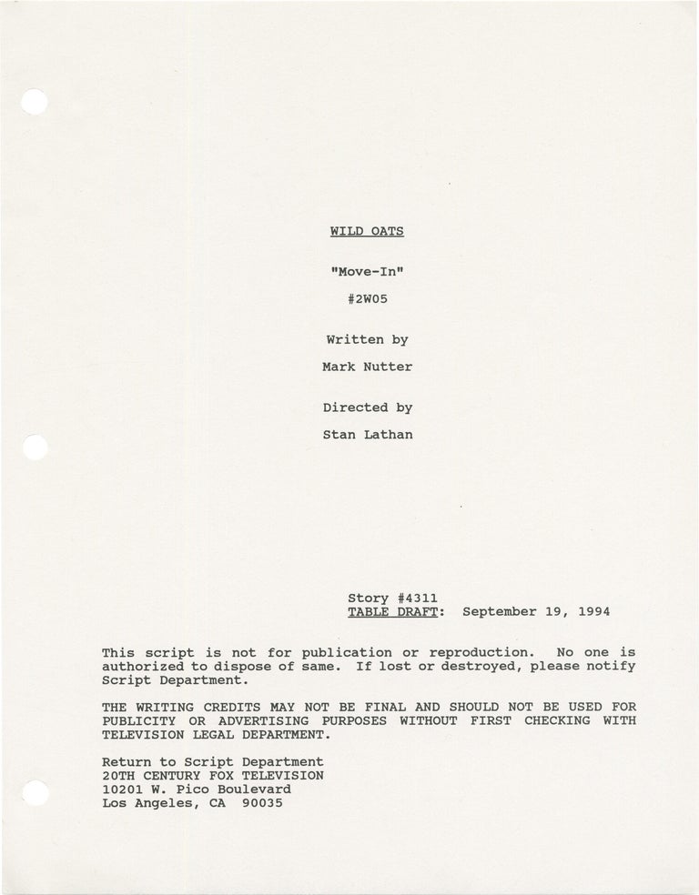 Wild Oats: Move-In