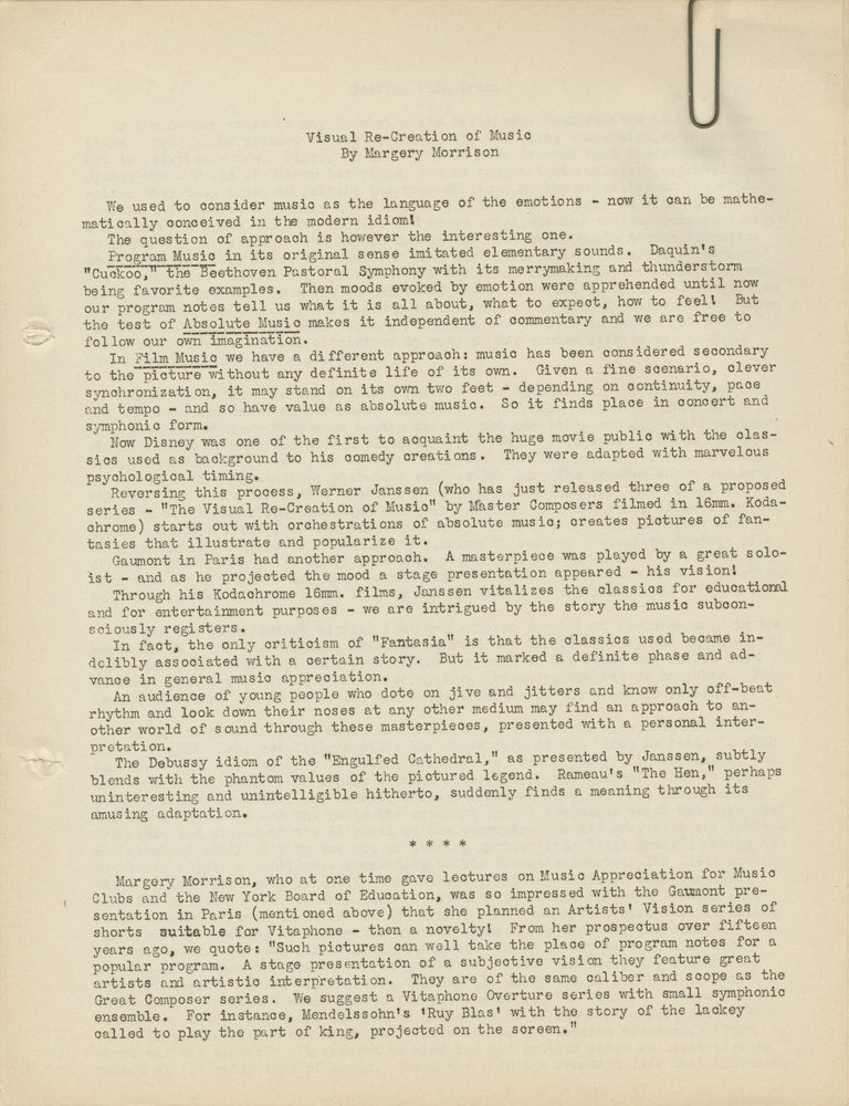 Film Music Notes for 1942-1944