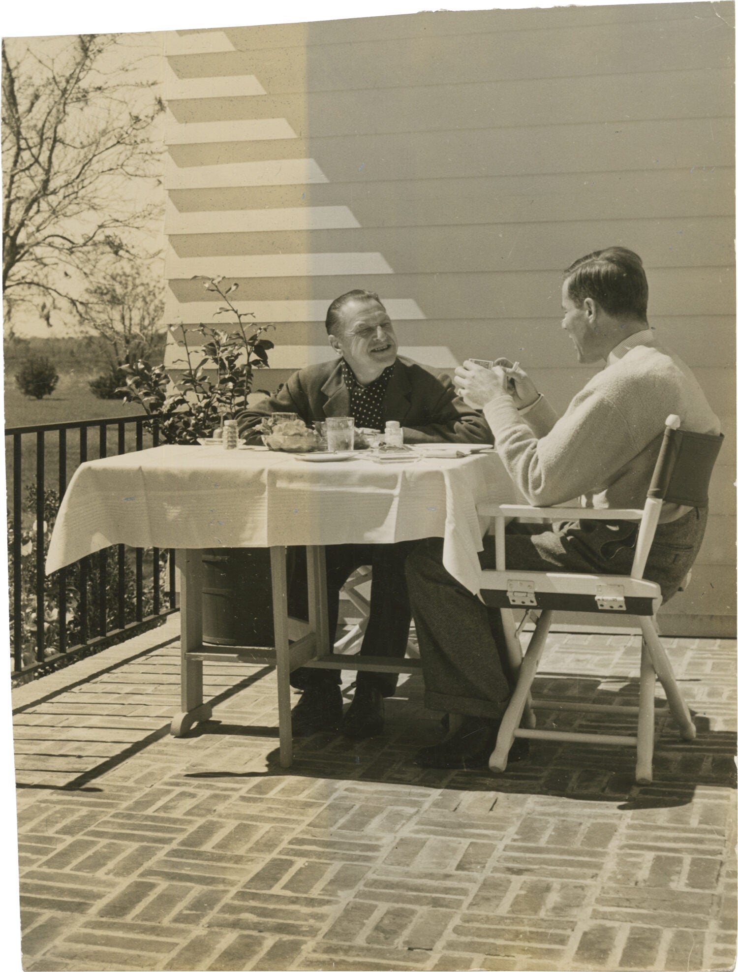 Original press photograph of W. Somerset Maugham and Glenway
