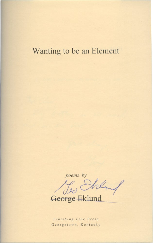 Wanting to Be an Element