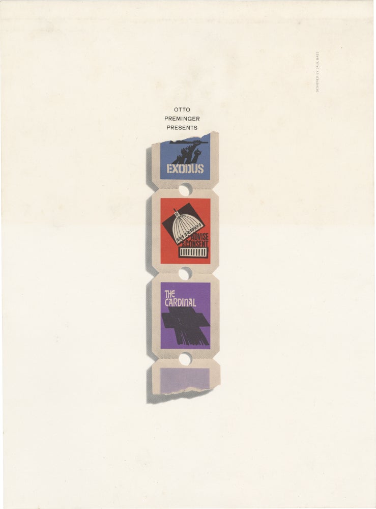 Archive of original photographs, print material, color transparencies, and ephemera documenting Saul Bass' work in advertising and film