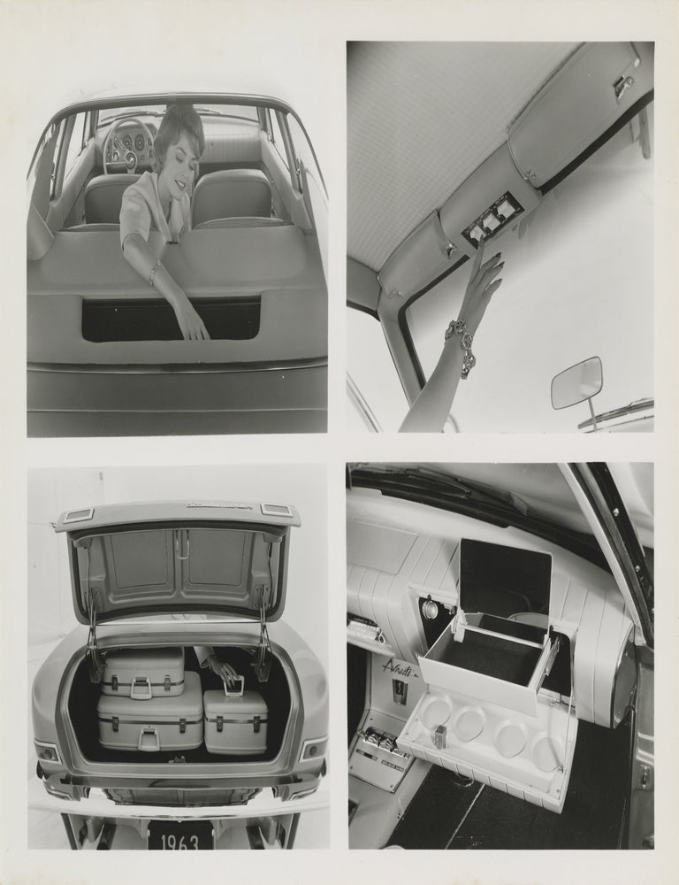 Collection of nine original publicity photographs of the Studebaker Avanti, 1962