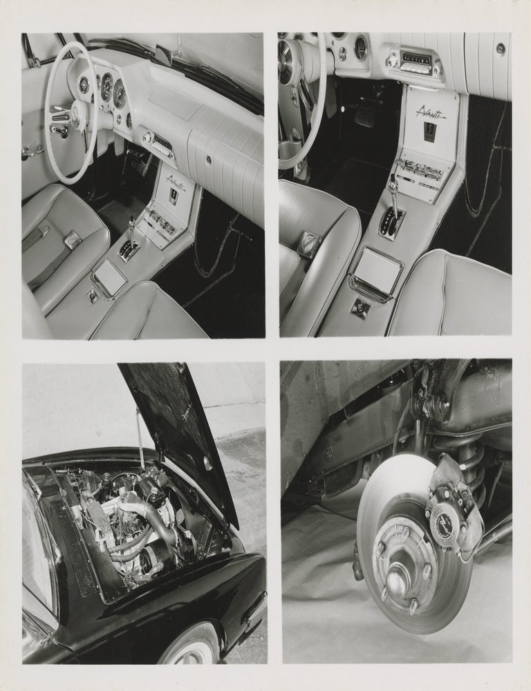 Collection of nine original publicity photographs of the Studebaker Avanti, 1962