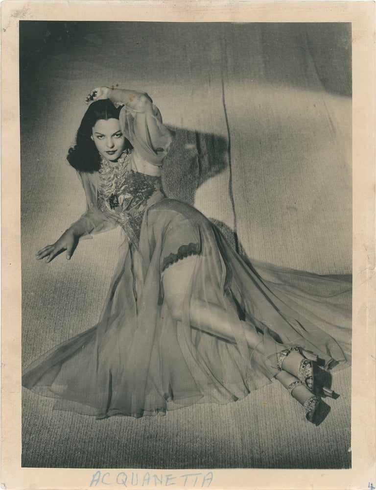 Collection of 13 original publicity photographs of Acquanetta, one inscribed by the actress on the verso