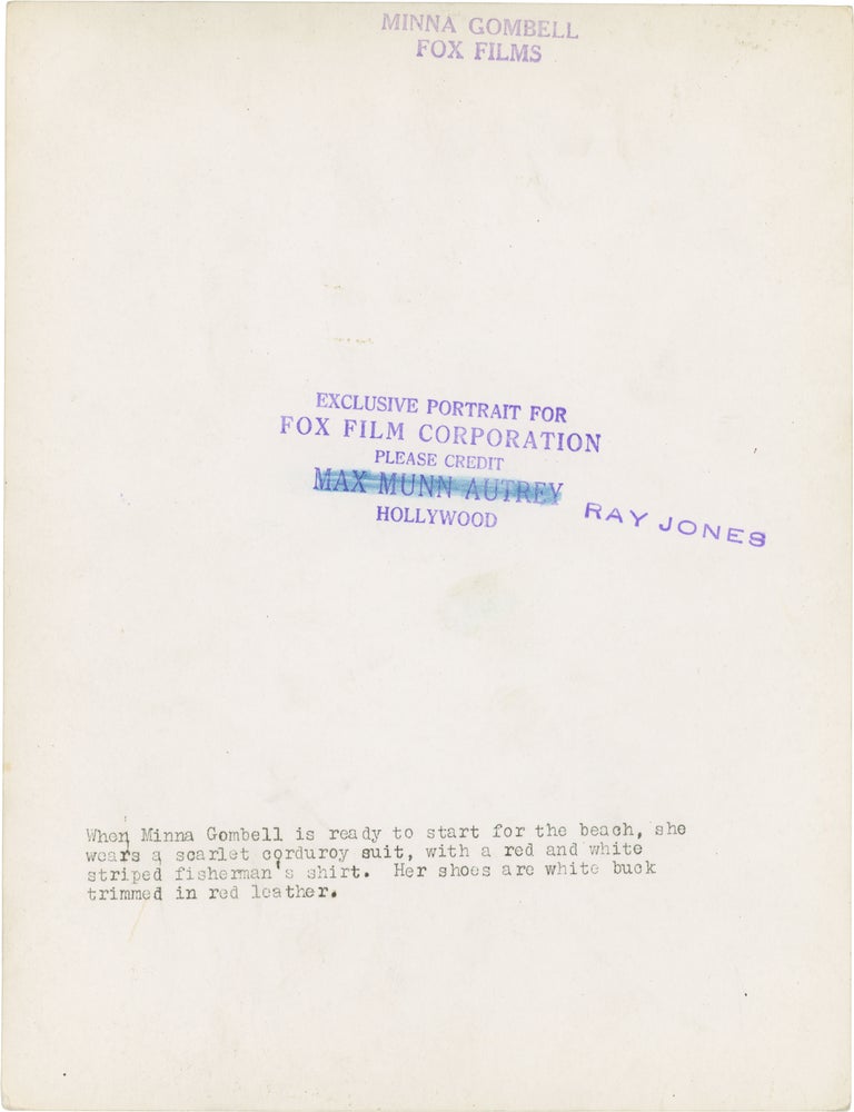Original publicity photograph of Minna Gombell, circa 1930s