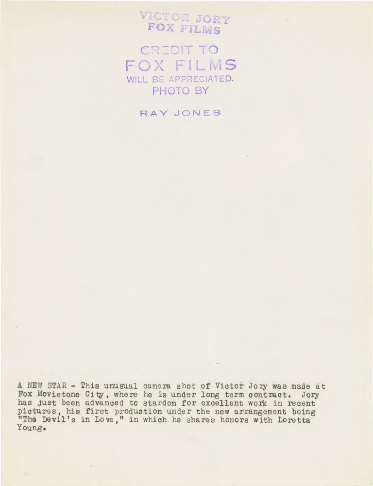 Original publicity photograph of Victor Jory