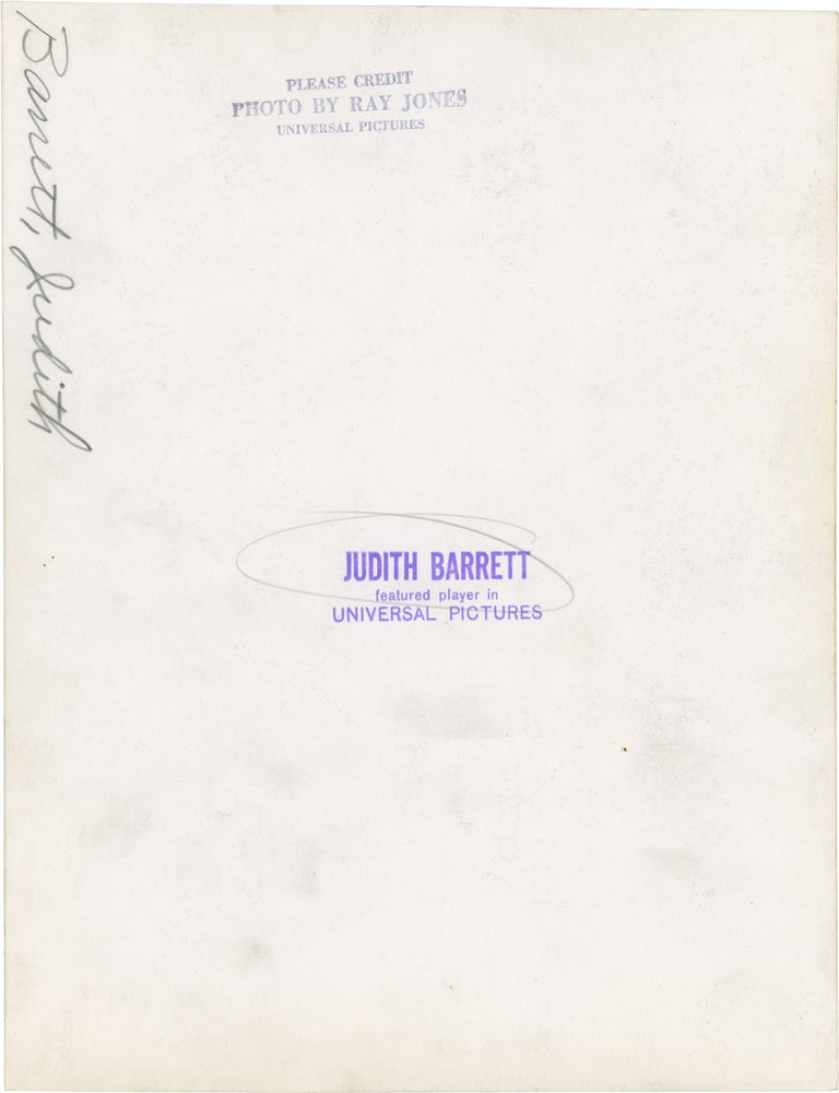 Three original publicity photographs of Judith Barrett, circa 1937