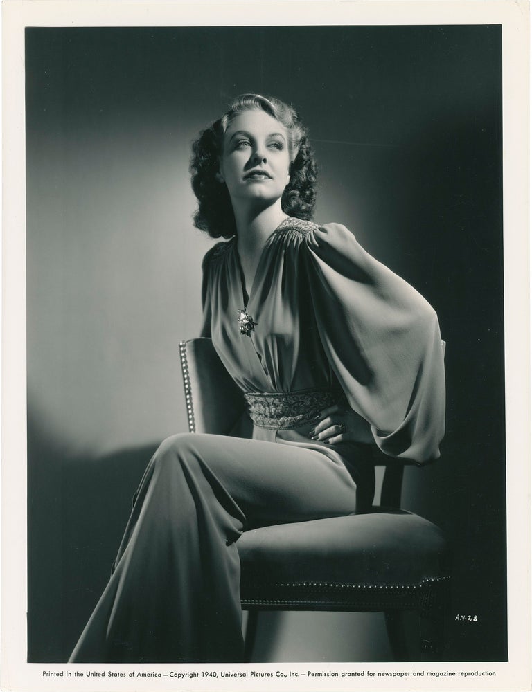 [Book #164566] Two original publicity photographs of Anne Nagel. Anne Nagel, Ray Jones, subject, photographer.