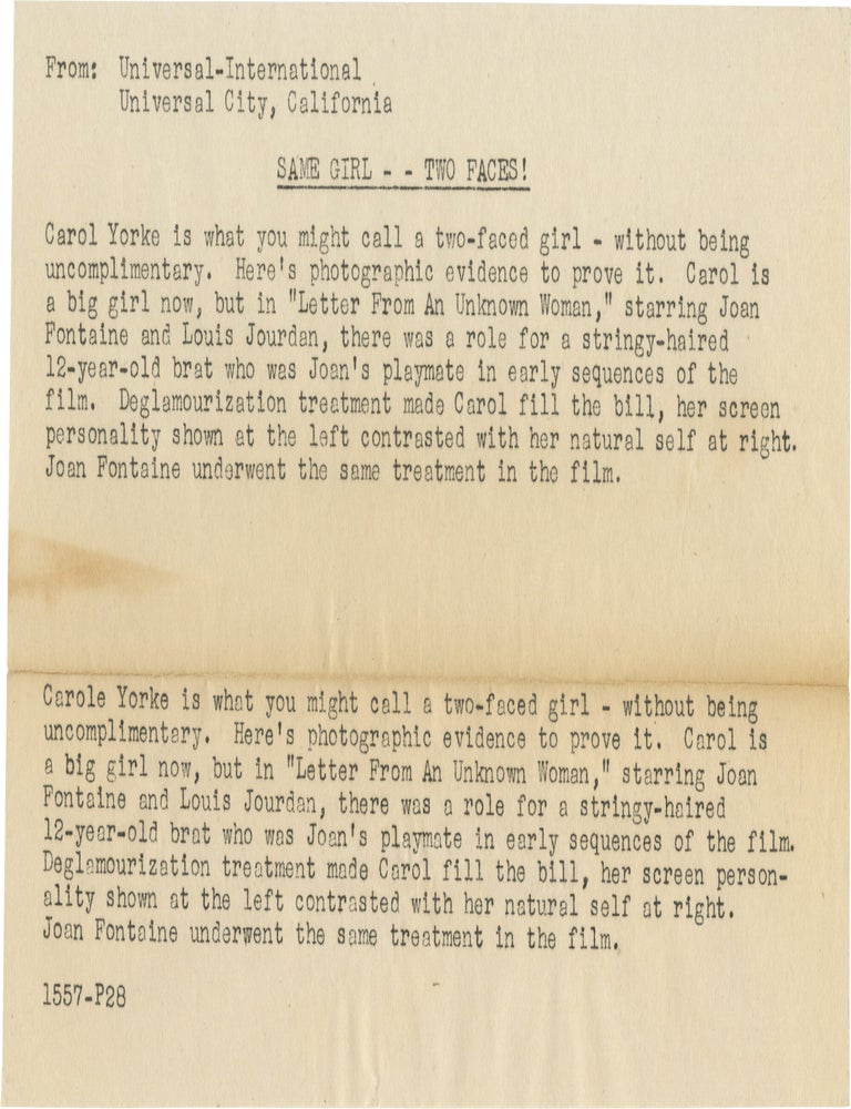Letter from an Unknown Woman