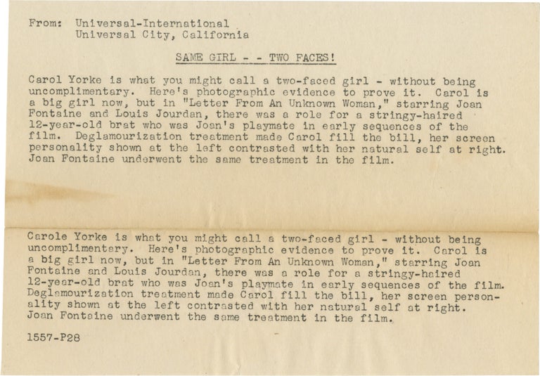 Letter from an Unknown Woman