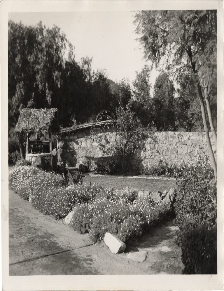 Book #165566] Original photograph of the home garden of film producer Carl Laemmle, circa 1935....