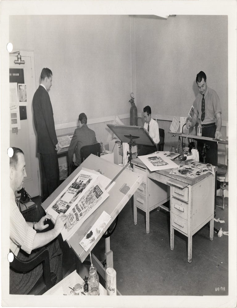 Book #165575] Original photograph of Universal Studios' art department, circa 1941....