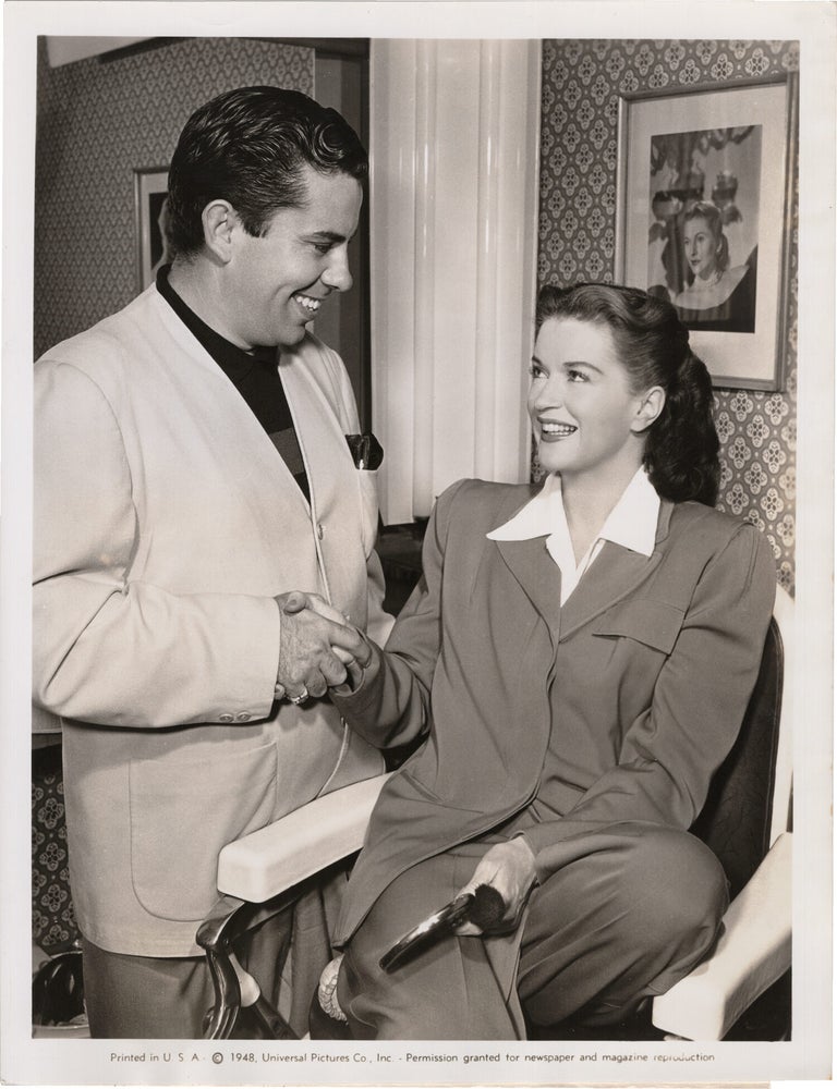 Book #165580] Original photograph of Bud Westmore and Rosemary DeCamp. Rosemary DeCamp Bud...
