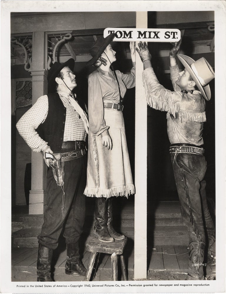 Book #165581] Riders of Death Valley (Original photograph of Charles Bickford, Jeanne Kelly, and...