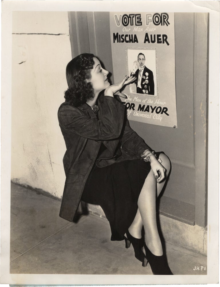 Three original publicity photographs of Mischa Auer and Joy Hodges