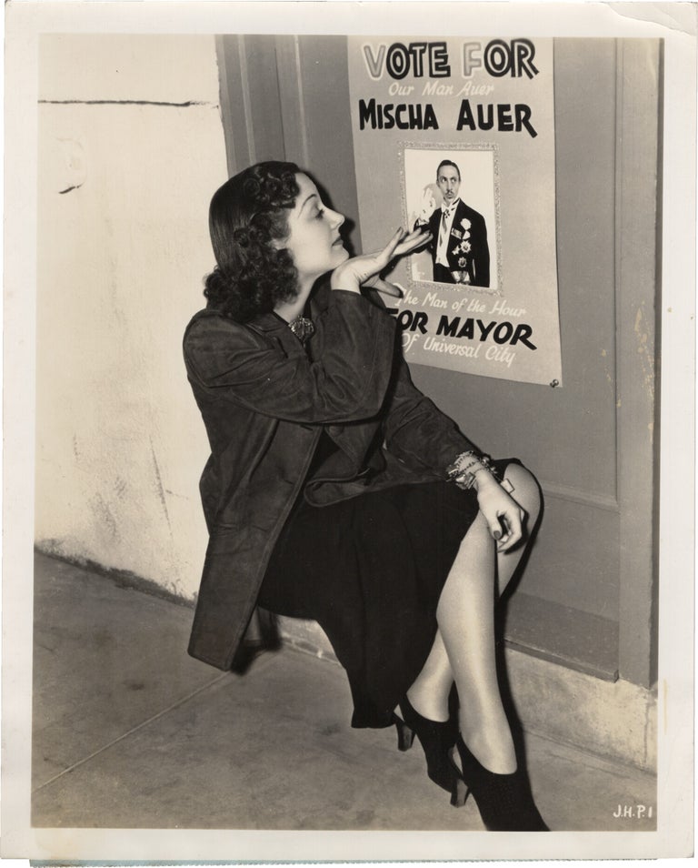 Three original publicity photographs of Mischa Auer and Joy Hodges