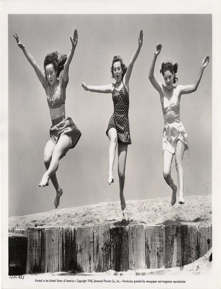 Book #165583] Original publicity photograph of Peggy Moran, Constance Moore, and Anne Nagel,...