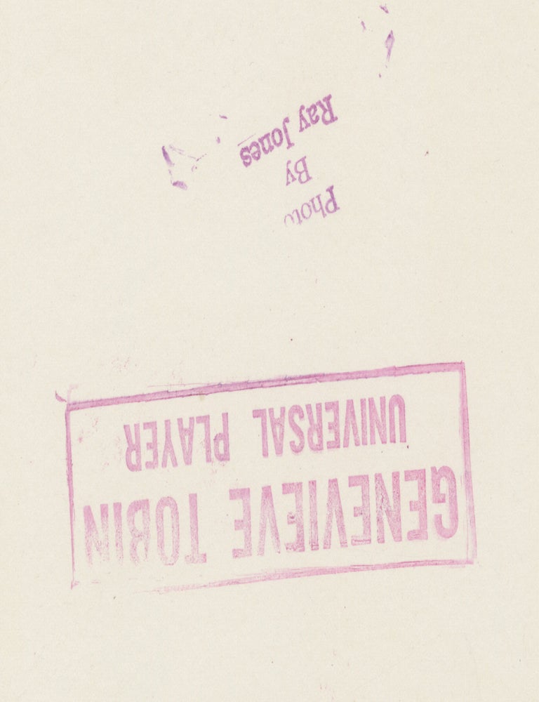 Two original double weight publicity photographs of Genevieve Tobin by photographer Ray Jones, circa 1930