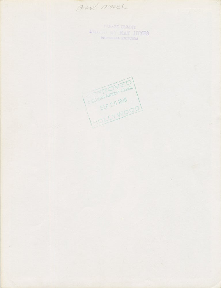 Two original publicity photographs of Anne Nagel, 1940