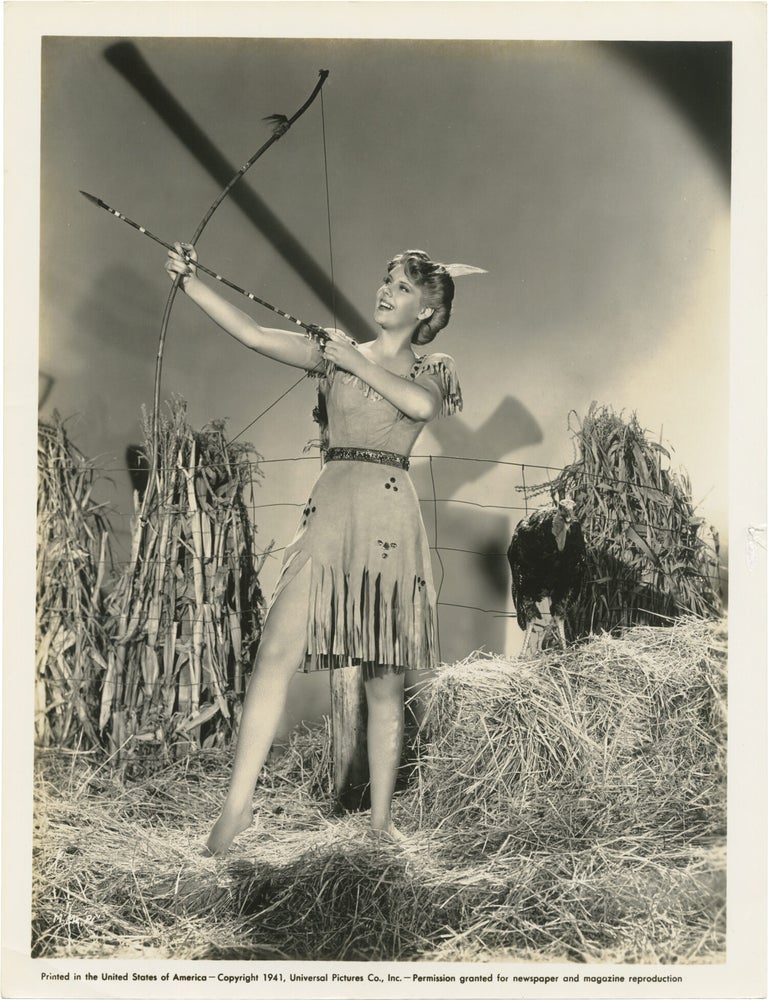 Two original Thanksgiving publicity photographs of Marie McDonald and Elaine Morey