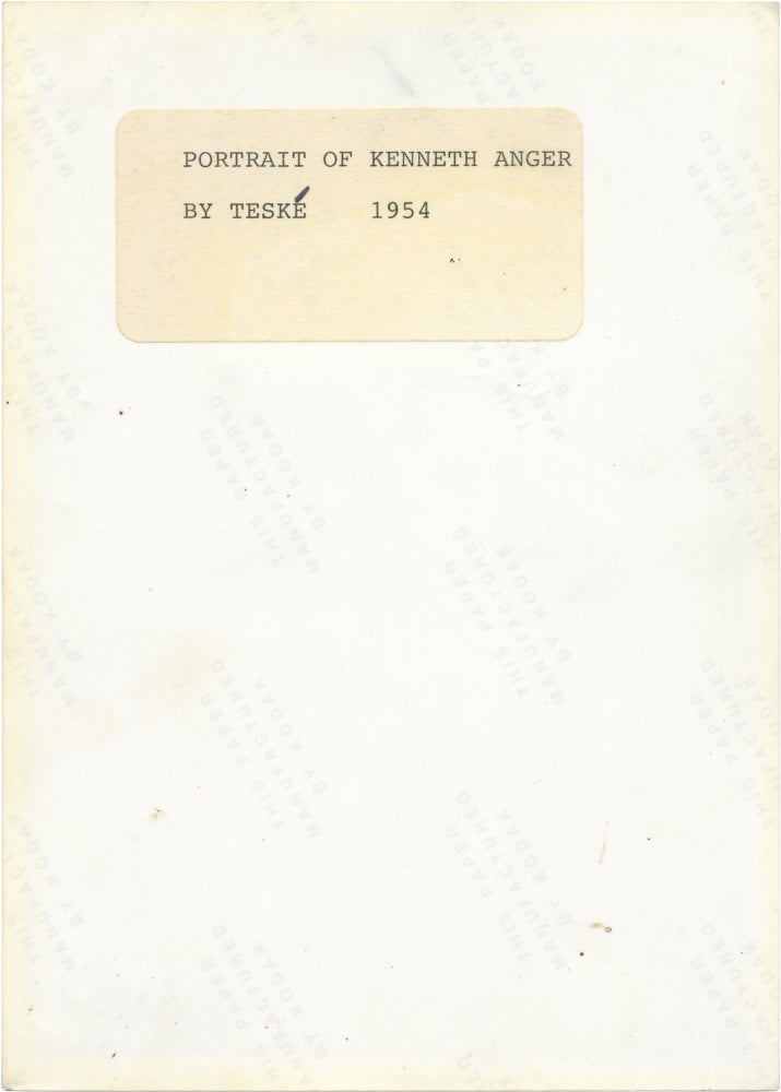 Original portrait photograph of Kenneth Anger, shot in 1952 and struck circa 1954