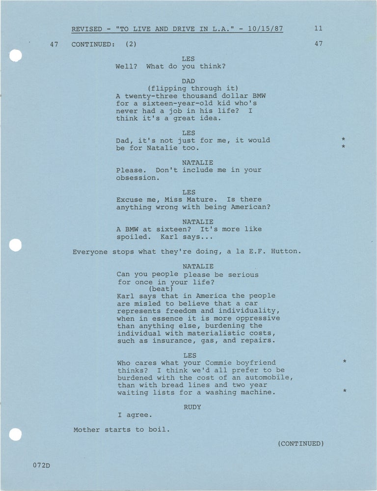 License to Drive [To Live and Drive in L.A.]