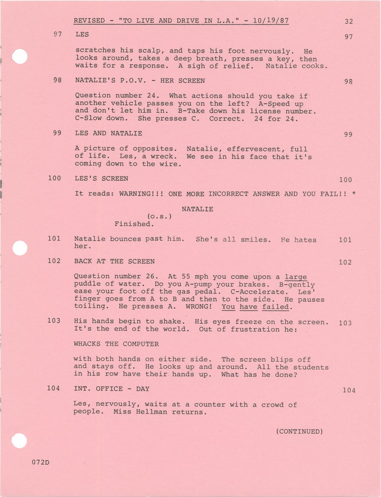 License to Drive [To Live and Drive in L.A.]
