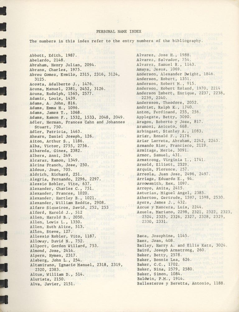La Raza: A Selective Bibliography of Library Resources