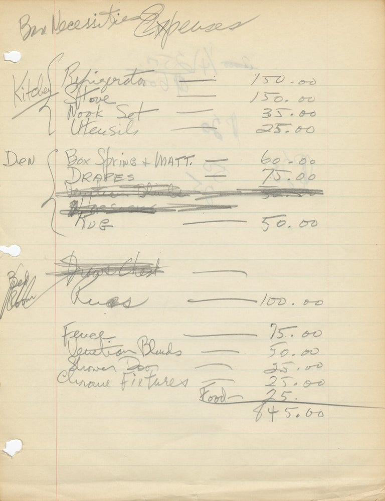 Archive of two binders of handwritten music notations, notes and essays belonging to George Greeley, circa 1945-1946