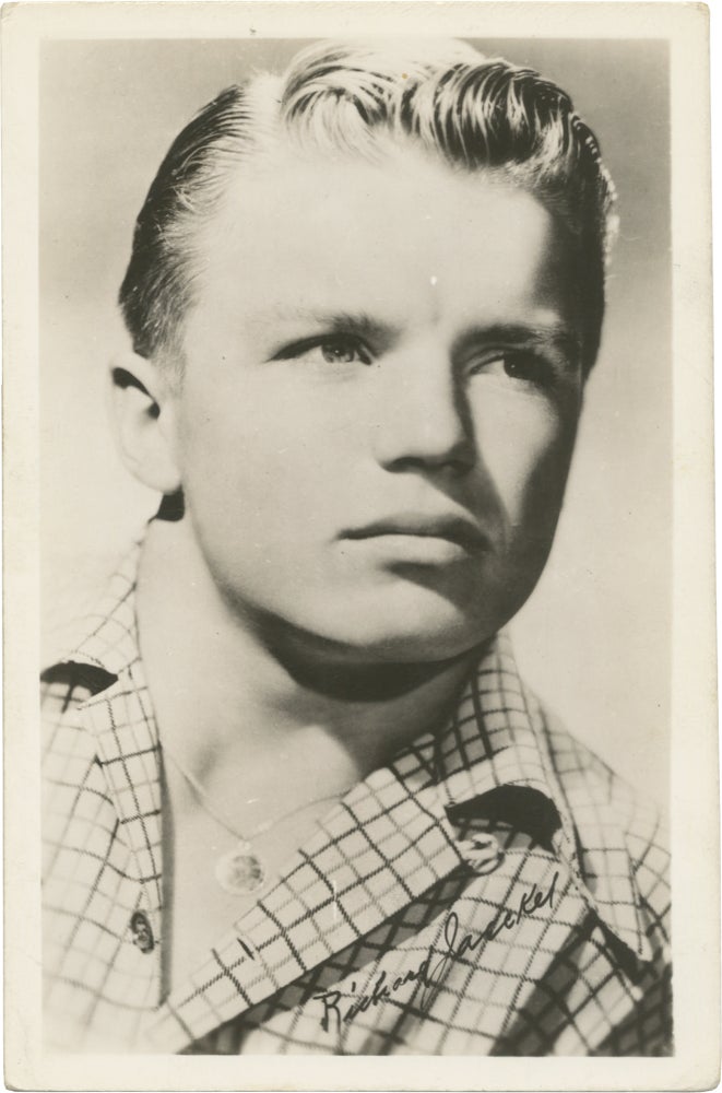 Two original portrait photographs of Richard Jaeckel, circa 1959
