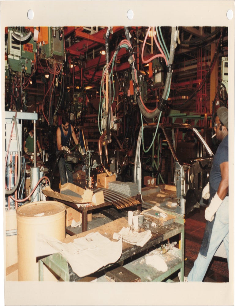 Archive of 90 original photographs of a General Motors assembly line producing the S-10 Blazer and S-15 Jimmy in 1983, the first compact sport utility vehicles