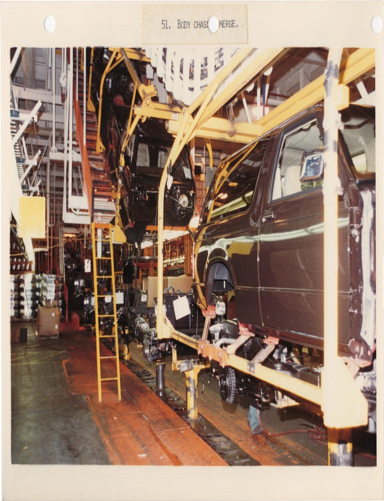 Archive of 90 original photographs of a General Motors assembly line producing the S-10 Blazer and S-15 Jimmy in 1983, the first compact sport utility vehicles